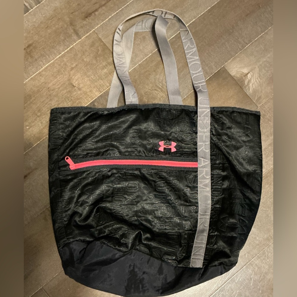 🔥 Under Armour Black Mesh Gym Tote Bag Travel Shoulder Bag Mesh OS